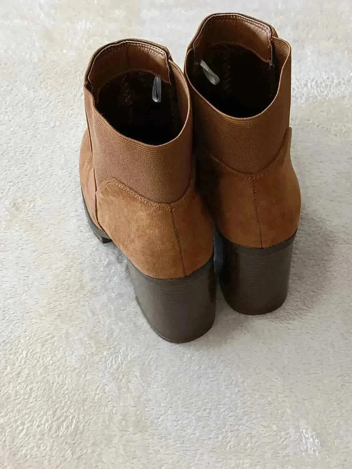 Botins castanhos com salto quadrado 39 – photo 3